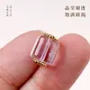 Pulsera Nueva de Cubo de Azúcar Espaciador de Amatista Chapada en Oro, Collar de Cuentas Cuadradas, Pulsera Lulutong, Espaciadores de Cristal al por Mayor