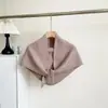 Novo Xale de Tricô Versátil Liso para Outono e Inverno, Turbante, Roupa Externa Quente, Cachecol de Ombro para Sala com Ar Condicionado para Mulheres