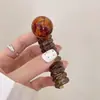 Corda de Cabelo Trança Bolha com Contas Redondas Vintage para Mulheres 2024 Novo Artefato de Trança para Rabo de Cavalo com Sensação de Alto Padrão Anel de Cabelo Linha Telefônica Elegante