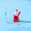 Decorações de Natal em miniatura: uma pequena figura de boneco de neve segurando uma placa, perfeita para criar uma charmosa paisagem de inverno, decorações DIY e pequenos enfeites