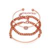 Conjunto de 3 Peças de Pulseira Geométrica Punk Ins Europeia e Americana Conjunto de Pulseiras de Círculo Ajustável Simples Retrô Zircônia Pulseira