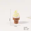 Juguete de Comida Creativo de Resina 3D Cono de Helado Papas Fritas Palomitas Pollo Palomitas Adorno Colgante Colgante Imán para Refrigerador Pegatina