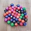 Impresión Grabado en Blanco Colorido Juego de Mesa Juego de Rol Juguete Infantil Enseñanza Juego Entretenimiento Resina de Cristal Dados Grandes