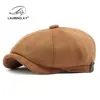 Boina de Camurça Masculina Outono/Inverno, Chapéu de Jornaleiro Vintage, Chapéu de Jornaleiro, Chapéu Bico de Pato, Boina Lisa Feminina
