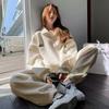 Conjunto Deportivo Estilo Perezoso para Mujer Primavera, Otoño e Invierno 2026 Nuevo Cruzado Coreano Conjunto Simple de Dos Piezas Holgado Tallas Grandes