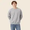 Exclusivo transfronterizo algodón 320g hombros caídos cuello redondo manga larga holgado casual sudadera con capucha de moda para hombre color liso