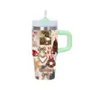 Copo de Carro Infantil Transfronteiriço 14oz, Copo de Água Simples e Fofo, Copo de Natal, Copo Térmico de Aço Inoxidável 304, Personalizável