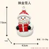 Llavero Colgante Muñeco de Nieve de Resina 3D Adorno para Bolso Hombre de Jengibre Dibujo Animado Lindo Decoración para Teléfono Móvil Transfronterizo