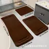 Alfombrilla de Baño, Absorbente de Agua, Resistente a Manchas, Alfombrilla Antideslizante, Juego de Tres Piezas de Alfombrillas de Baño, Alfombrilla de Piso de Terciopelo Coral de Color Sólido Simple Moderno
