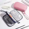 Bolsa de Papelaria para Lápis de Grande Capacidade com Camada Dupla Alto Valor de Cor Caixa de Material Escolar para Ensino Médio Aluno do Ensino Fundamental Estilo Ins Simples Resistente à Sujeira Bolsa para Lápis