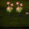 Luzes de Vime de Fibra Óptica LED, Luzes de Flores Simuladas, Luzes Decorativas de Jardim à Prova de Chuva para Exterior, Luzes de Solo para Revitalização Rural e Ambiente de Gramado