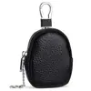 Nova Carteira Pequena de Couro Bovino de Primeira Camada, Bolsa de Armazenamento para Cabos de Dados de Fone de Ouvido, Porta-Moedas, Bolsa de Chaves para Família, Couro Genuíno