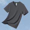 Camiseta Modal Seda de Hielo para Hombre de Manga Corta con Cuello en V Top de Secado Rápido Fresco Manga Corta Antibacteriana Antiácaros Camiseta Interior Camiseta