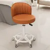 Taburete giratorio de altura ajustable con ruedas, taburete redondo con respaldo, silla de maquillaje, taburete de peluquería, taburete de tocador, tocador