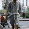 Outono Amazon Transfronteiriço Novos Calças Casuais Masculinas Europeias e Americanas Gola V Tricô Jacquard Versátil Terno Masculino de Outono