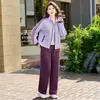 Conjunto Deportivo de Moda Otoñal para Mamá 2026 Nuevo Conjunto Trendy de Dos Piezas para Mujeres de Mediana Edad y Mayores con Cuello Campana Sudadera Casual