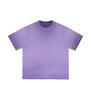 Moda lavado velho 230G algodão batik gradiente gola redonda manga curta T-shirt masculino cor sólida retro simples casal T-shirt