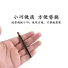 Punto al por mayor Tubo de aluminio negro Mango negro Pincel para labios Mini pincel de fibra para labios Pincel de maquillaje para labios con tapa protectora 6.4