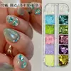 Lentejuelas de Mosaico de Puntos Coloridos para Uñas, Tamaños Mixtos, Puntos Florales Pequeños de Moda, Uñas Portables, Decoraciones Hechas a Mano para DIY