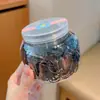 [Novo Estilo] Elástico de Borracha Descartável Multicor Prendedor de Cabelo Feminino Pequeno Estojo de Couro Preto Alta Elasticidade e Durável Faixa de Cabeça Acessório de Cabeça