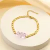 Europa y Estados Unidos transfronterizo nuevo Winnie the Pooh Figaro cadena Joker pulsera de acero inoxidable estilo pequeño fragante adornos de mano para mujer al por mayor
