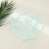Ropa interior femenina fresca de color azul, estilo dulce, algodón para bebé de grado A, fuelle antibacteriano 10A, transpirable, de cintura media, que se ajusta a la cadera, bragas tipo triángulo para mujeres jóvenes