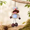 Colgante de muñeca de boca grande de cáscara de fruta natural, muñeca de cáscara de fruta, muñeca de vaina, decoración de producto terminado hecho a mano, colgante para bolsa DIY, colgante para coche