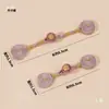 Botón Qipao nuevo estilo nacional chino botón de rana hilo tejido a mano envuelto en hilo bobina de cuenta dorada incienso doble botón cola larga botón de tela de una sola letra accesorios