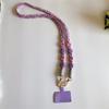 Correa Bohemia Larga Tejida a Mano con Flores Correa para Cámara Flor Margarita Cordón Cruzado para Teléfono Móvil Cadena Colgante Colorida para Mujer