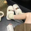 2026 Novas Pantufas de Pelo Femininas Inverno Plus Veludo Quente Interno Casa Antiderrapante Solado Macio Pantufas de Lã de Cordeiro Algodão