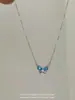 Collar de mariposa hueca para mujer con microincrustaciones de circonitas, atmósfera súper inmortal, accesorios de cadena de clavícula de mariposa tridimensional de celebridades de Internet de moda