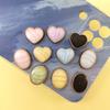Nuevo Color Goteo de Aceite Flor Corazón de Melocotón Oval Pequeño Estilo Chanel Parche de Resina Accesorios para el Cabello DIY Funda para Teléfono Móvil Accesorios Decorativos