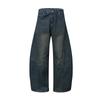 Calça Jeans Masculina Jiayi Library 2025 Novo Americano High Street Sujo Tingido Lavado Machete Calça Feminina Vibe Perna Larga