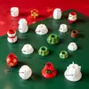 Yumeyin Papá Noel Copo de Nieve Campana Lazo Caja de Regalo Árbol de Navidad Vela Candelabro Adorno Molde de Silicona