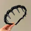 Diadema de Pelo Esponjosa de Moda con Dientes para Mujeres, Accesorio para el Cabello para Uso Diario, Nuevo Pinza para el Cabello 2025