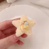 Nuevo Pasador de Pelo de Peluche de Dibujos Animados Estrella de Cinco Puntas Pinza de Pato Estrella Linda para Otoño e Invierno Pinza Dulce de Corazón de Niña Tocado