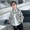Moda Infantil de Primavera y Otoño Tops 1 Camisa Casual Elegante para Niños de Manga Larga con Estampado Completo de Letras 2 Ropa Infantil de Moda