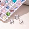 Arte de Uñas Cristales Blancos Transparentes con Parte Trasera Puntiaguda Rhinestones Grandes Blanco Glaciar Rhinestones Sueltos Dulce de Roca Corazón Inclinado Accesorios de Rhinestone para Uñas Claros como el Hielo Aurora