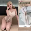 Lencería Sexy de una Pieza con Abertura en la Entrepierna para Mujer, Nuevo Estilo de Traje de Baño Escolar, Uniforme Caliente de Encaje Transparente para la Cama