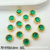 Nova Caixa Mágica Redonda com Laço de Coração de Diamante Dourado Oito Furos Separadores Contas DIY Pulseira de Contas Colar Joias