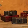 Caja de Almacenamiento de Madera Retro con Cerradura Caja de Contraseña Caja para Cartas Tarjetas Tesoros Caja Pequeña de Madera Almacenamiento Caja de Madera Caja de Sellado