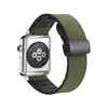 Para Apple Appleiwatchr Reloj Cuero Crazy Horse Cuero de Silicona Hebilla Plegable Magnética Correa de Cuero Inteligente