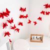 Nueva Habitación de Boda de Una Pieza Larga Cortina Feliz Colgante Estéreo Mariposa Flor Dormitorio Balcón Suministros para Boda Diseño