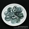 Jade Birmano Natural Grado A 20mm Hebilla Pacífica Colgante de Jade Joyería Pendientes Colgante de Jade Venta al por Mayor Agujero para Certificado Diámetro