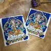 Hotong Nepal Tíbet Puro Hecho a Mano Pintado a Mano Bodhisattva Samantabhadra Núcleo de Tarjeta 4*5