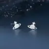 Pendientes de Plata de Ley S925 Nalan, Diseño de Moda y Sencillo, Exquisitos y Elegantes, Incrustados de Diamantes, Planeta Universo M07577
