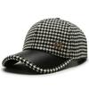 Otoño e Invierno Nuevo Gorra de Béisbol para Mujer para Exterior Cálida a Prueba de Frío Moda Pata de Gallo Británica Gorra de Calidad Combinable