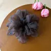 Scrunchie de Renda Floral Vintage, Design Fofo Oversized, Alta Elasticidade, Suave com o Cabelo, Elástico de Cabelo
