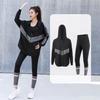 Outono e inverno roupas de fitness terno de ioga feminino solto corrida esportes manga longa ginásio secagem rápida plus size terno esportivo