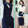 Colete, Traje Profissional, Conjunto Feminino, Roupa Formal para Entrevista de Atendente de Recepção de Hotel KTV, Roupas de Trabalho Novo Estilo